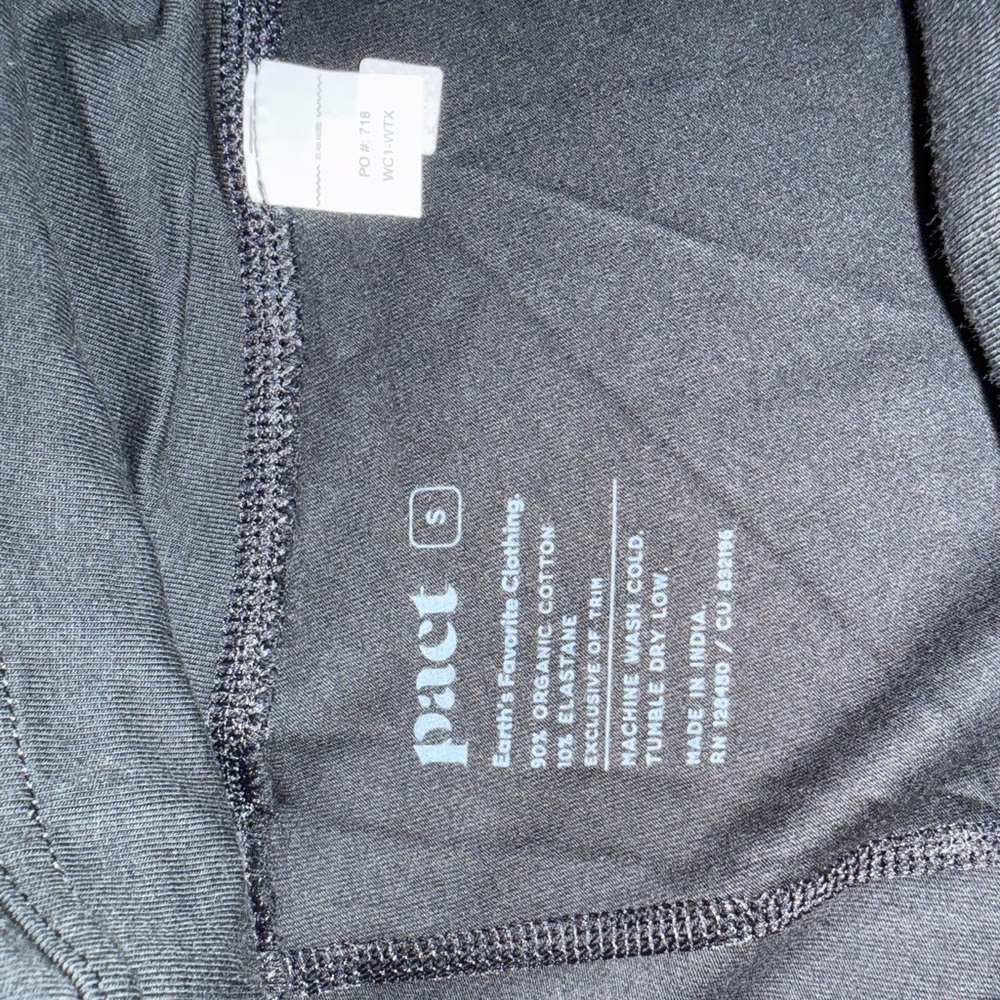 Pact Never Worn Organic Cotton Black Leggings - Picture 3 of 9